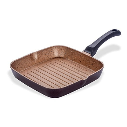 Sumeet Granite Finish NonStick Aluminium Grill Pan - Big Size, Peach Color