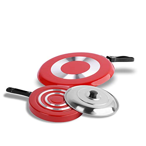 Sumeet 2.6mm Thick Non-Stick Redwood Cookware Set (Dosa Tawa – 26.5cm Dia + Pizza Pan – 23cm Dia)