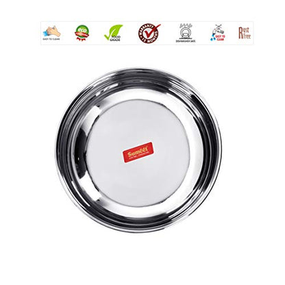 Sumeet Stainless Steel Induction Bottom (Encapsulated Bottom) Induction & Gas Stove Friendly Tasra