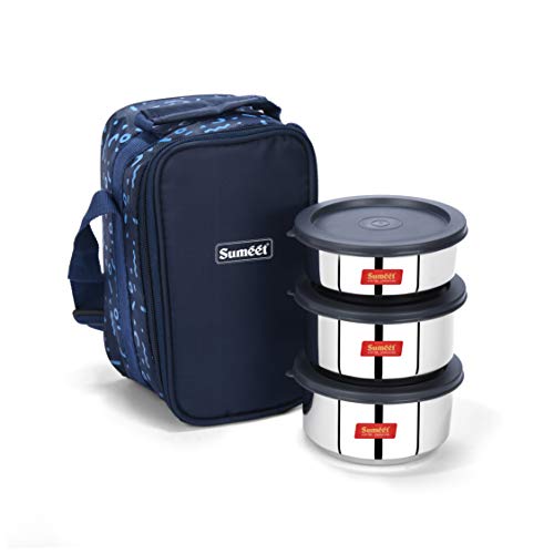 Lunch Box with Bag, Hot Insulated Double Wall Stainless Steel leak proof Tiffin