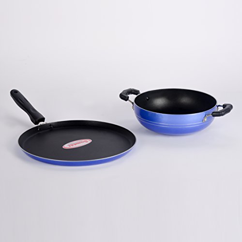 Sumeet Nonstick Carnival-2 (Tawa, Kadhai) Gift Set (Blue)