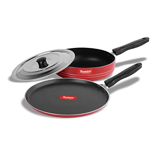 Top Rated - Sumeet 2.6mm Thick Non-Stick Red Chilli Cookware Set