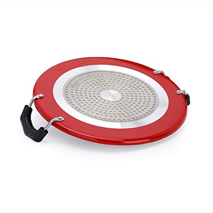 Sumeet 4mm Thick Induction Base Nonstick Round Pathri Multi Tawa No. 13, 30cm - Red