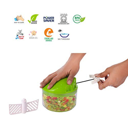 Sumeet Vegetable Hand Chopper/Vegetable Hand Cutter with Food Grade Bowl (215 Ml)