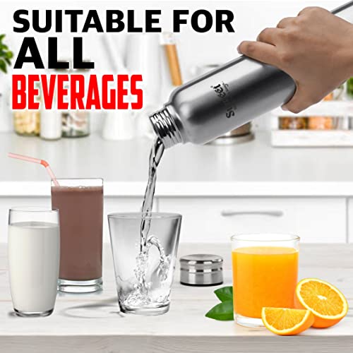 Sumeet Stainless Steel Leak-Proof Water Bottle / Fridge Bottle - 1000ml - Pack of 4