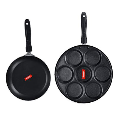 Sumeet NonStick Argint Cookware Set (Tapper pan - 0.6Ltr - 20Cm Dia + Multi Snack Maker - 7 Cavity - 26.5Cm Dia)