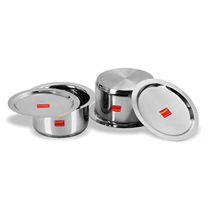 Sumeet Stainless Steel Cookware Set With Lid, 2 Piece