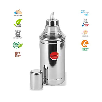 Sumeet Stainless Steel Oil Dispenser Pot - 1 LTR - 9.2cm Dia