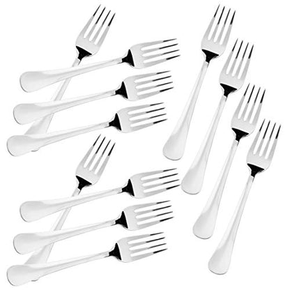 Sumeet Stainless Steel Dessert/Table Forks Set of 12 Pc – (18.2cm L) (1.6mm Thick)