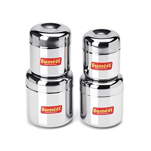 Sumeet Stainless Steel Vertical Utility Canisters/Ubha Dabba