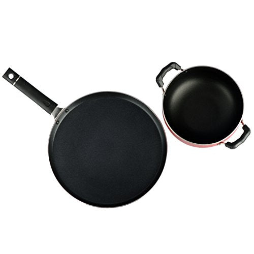 Sumeet 2.6mm Nonstick Duo Gift Set (Dosa Tawa & Khadai)