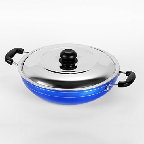 Sumeet 2.6mm Nonstick Induction Base Kadhai 275mm (No.12) with S.S. Lid (Capacity 2Ltr)