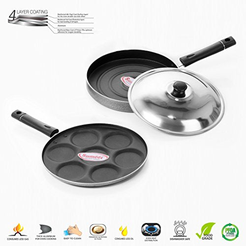 Sumeet Aluminium Cookware Set- Silver