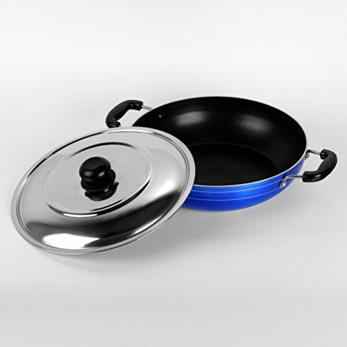 Sumeet 2.6mm Nonstick Induction Base Kadhai 275mm (No.12) with S.S. Lid (Capacity 2Ltr)