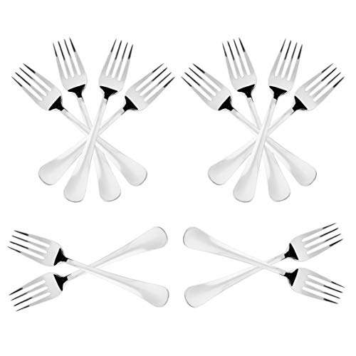 Sumeet Stainless Steel Baby/Medium Forks Set of 12 Pc – (15.5cm L) (1.6mm Thick)