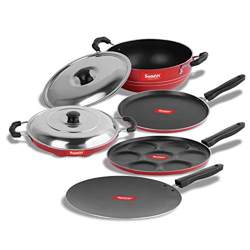 Non-Stick Ruby Red Cookware Set