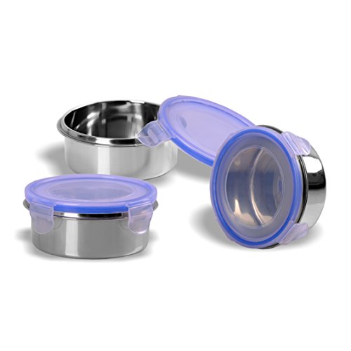 Airtight + Leak Proof Steel Odour less containers