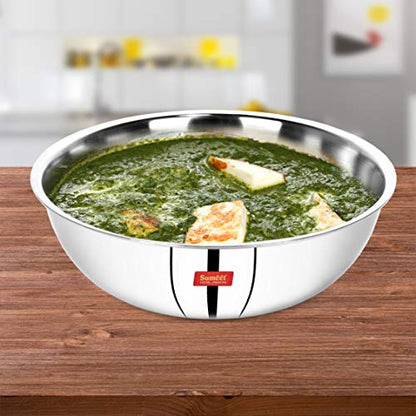 Sumeet Cook Smart TriPly SAS (Steel-Aluminium-Steel - 3 Layers) Kadhai