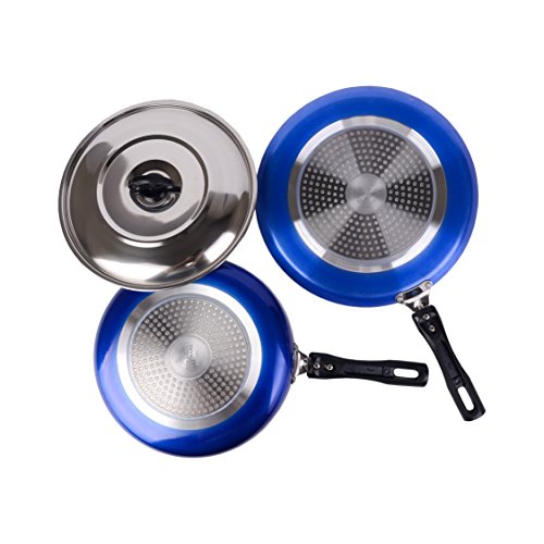 Sumeet Nonstick Induction Base Cookware Set of Tawa + Fry pan with S.S. Lid (2 LTR)