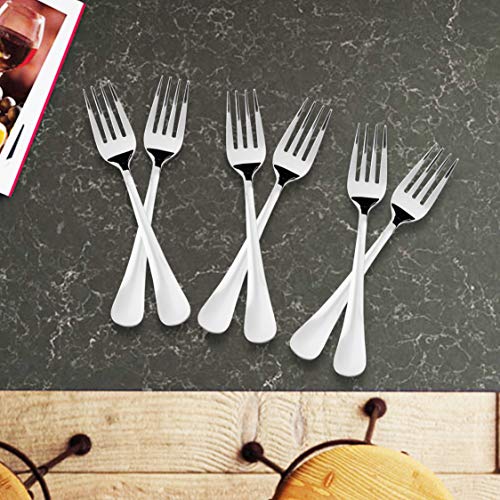 Sumeet Stainless Steel Baby/Medium Forks Set of 6 Pc – (15.5cm L) (1.6mm Thick)