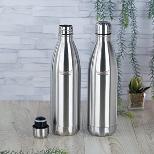 Sumeet Stainless Steel Double Walled Flask / Water Bottle, with Flip L –  Sumeet Cookware