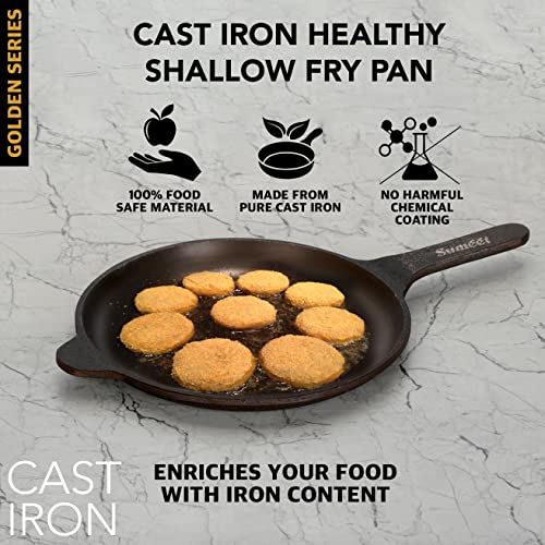 Super Smooth Cast Iron Frypan+ Free ₹400 Tadka Pan, Pre-seasoned