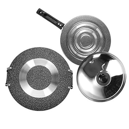 Sumeet Nonstick Insta Combo Set (Saral Tawa 30.5cm Dia + Pizza Pan with S.S. Lid)