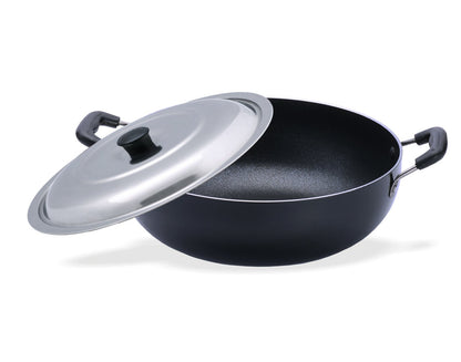 SUMEET 2.6MM NONSTICK DEEP KADHAI 200MM (WITH SS LID)