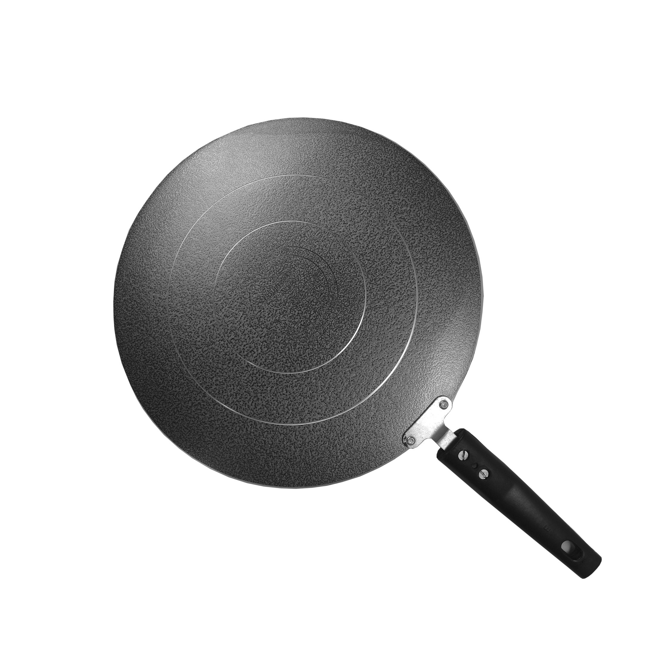 4mm Thick Aluminium Gas & Induction Base Chapati Roti Tawa, Dia 27.5 cm,  Silver