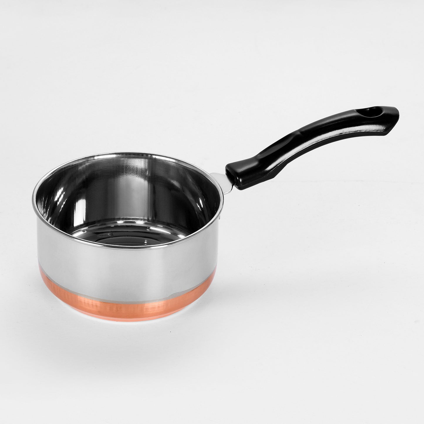 Sumeet Stainless Steel Copper Bottom Saucepan / Cookware/ Container With Handle - 1.2 Liters