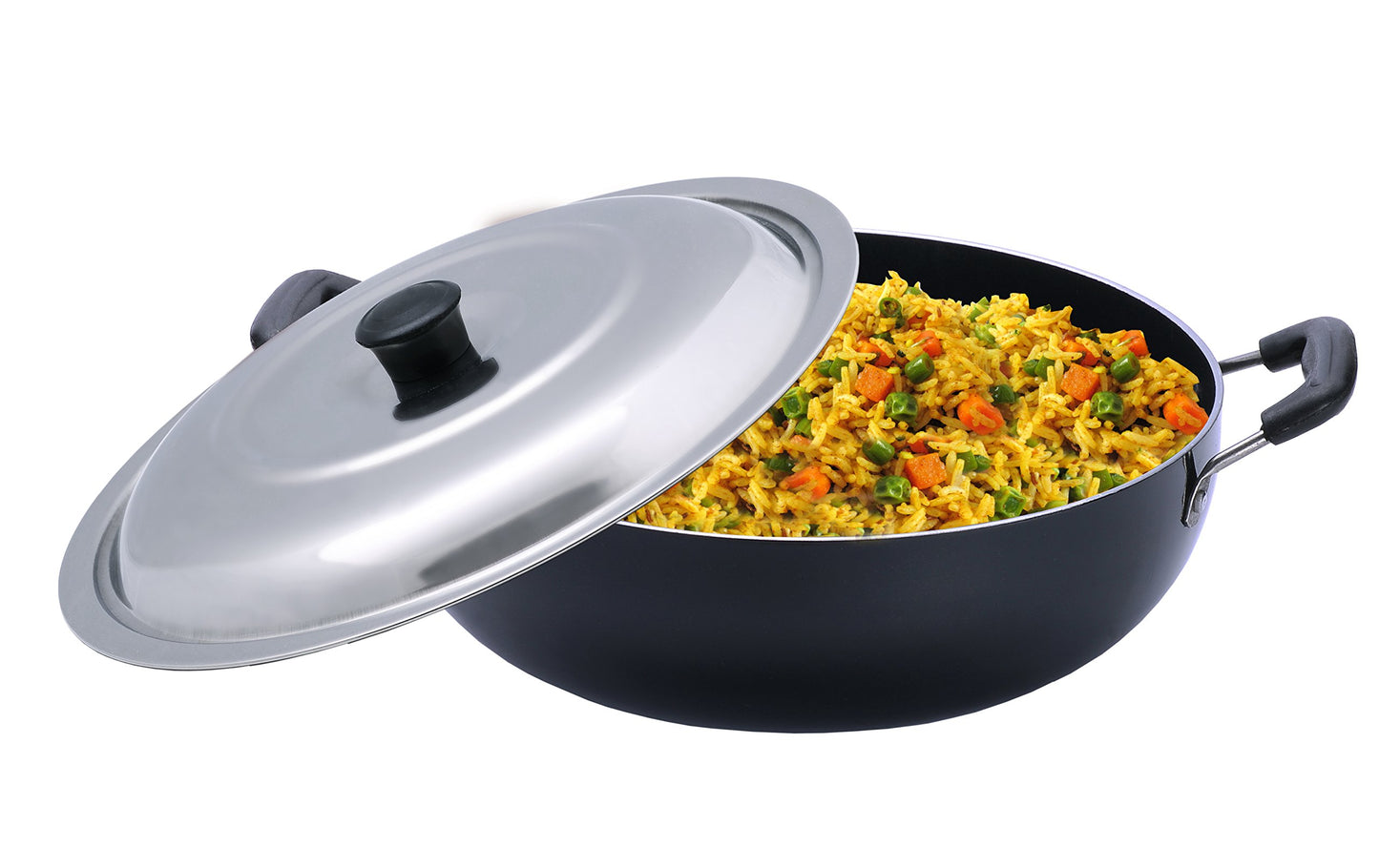 SUMEET 2.6MM NONSTICK DEEP KADHAI 200MM (WITH SS LID)