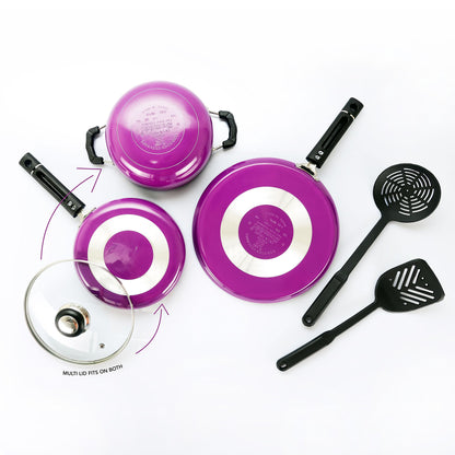 Sumeet Nonstick Celebration Six Set (Purple)