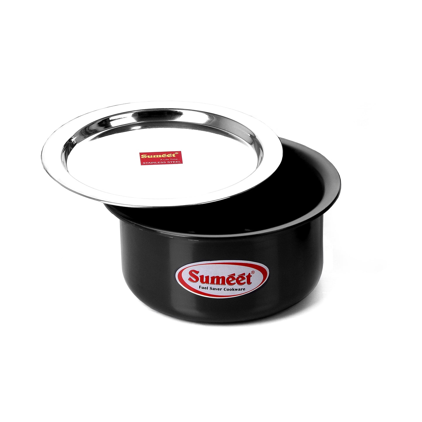 Sumeet 3mm Thick Hard Anodised Big Size Tope with S.S. Lid Size No.18 (6 LTR) (30.1Cm Dia)