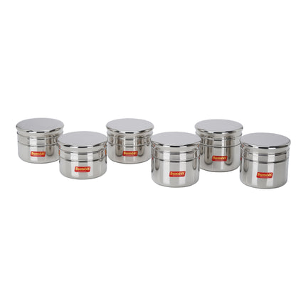 Sumeet Stainless Steel Circular Vertical Mini Storage Conatiner Set