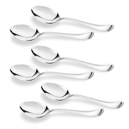 Sumeet Stainless Steel Premium Quality Dessert / Table Spoon set of 6 Pc – (18.5cm L) (1.6mm Thick)