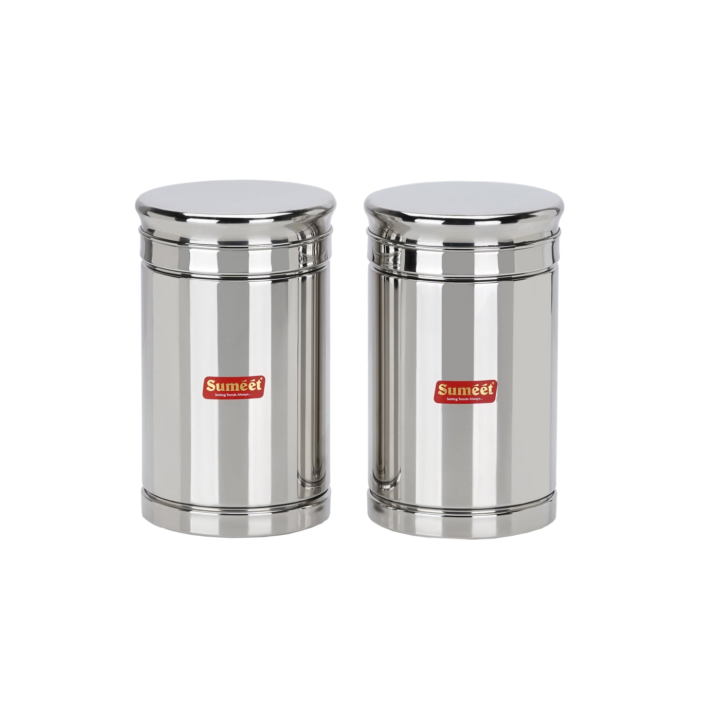 Sumeet Stainless Steel Circular Vertical Storage Container