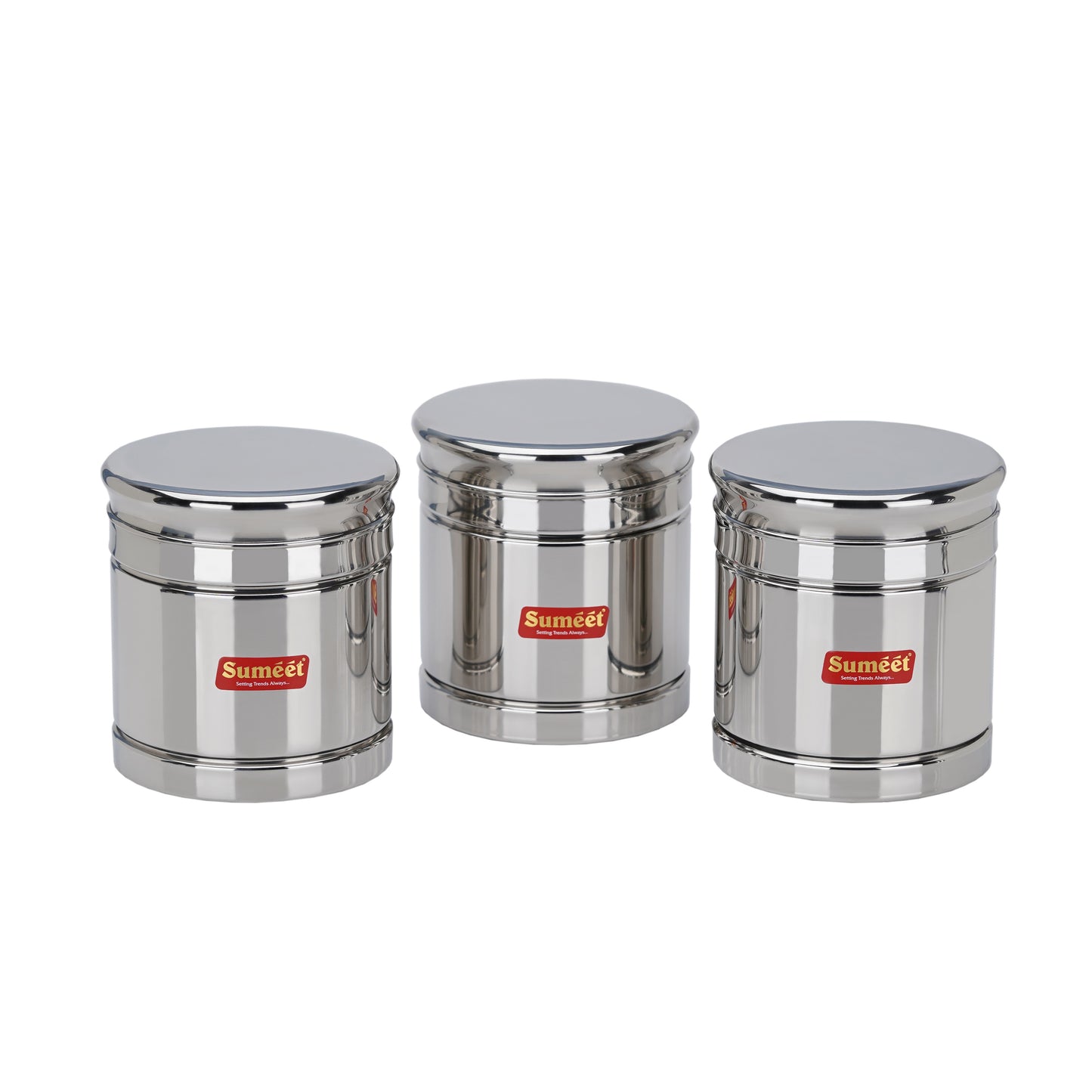 Sumeet Stainless Steel Circular Vertical Storage Container