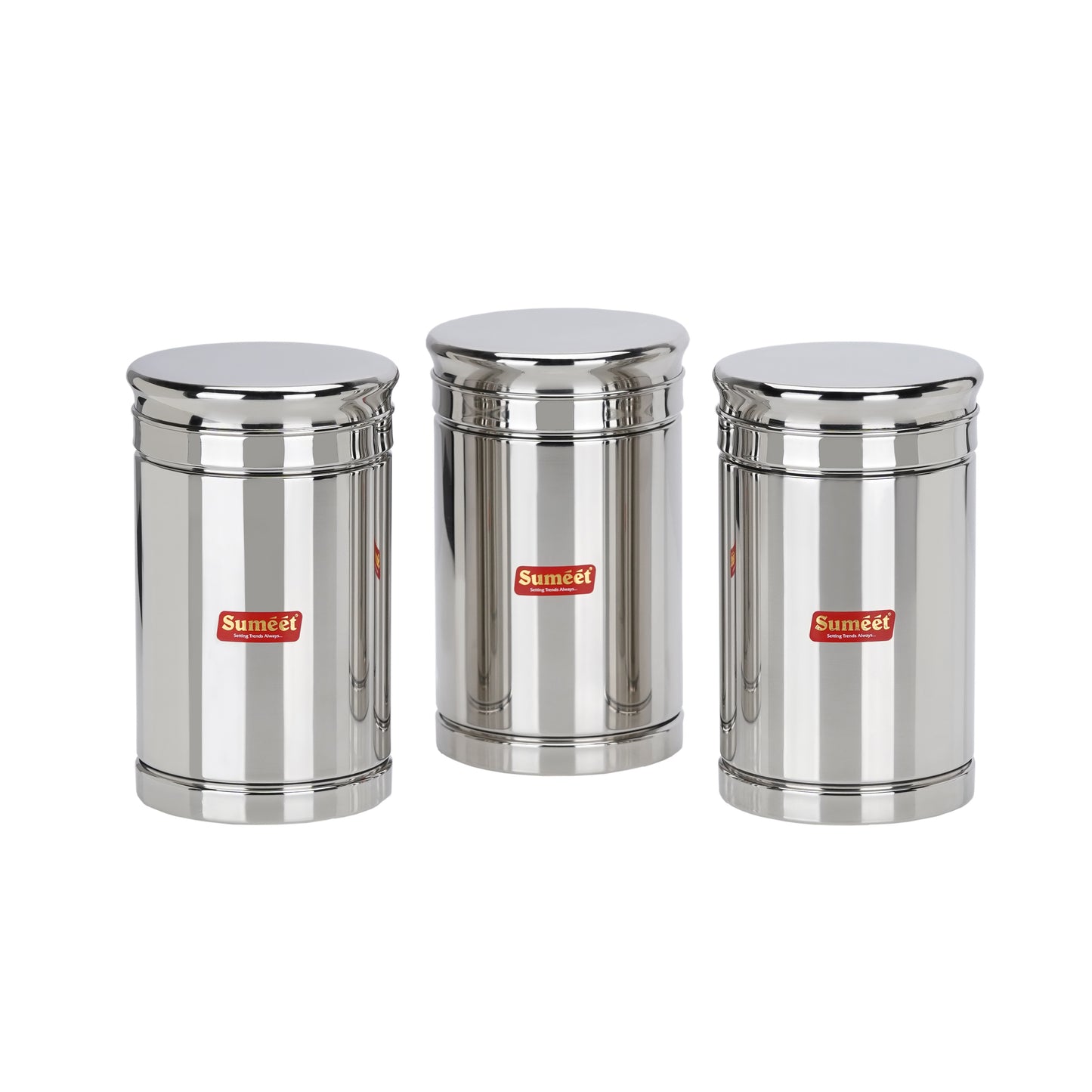 Sumeet Stainless Steel Circular Vertical Storage Container