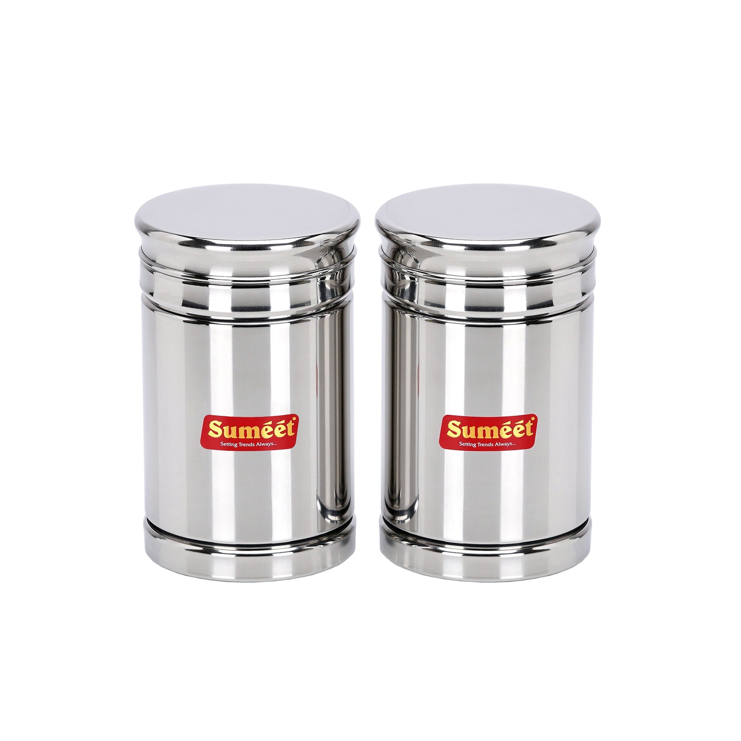 Sumeet Stainless Steel Circular Vertical Storage Container