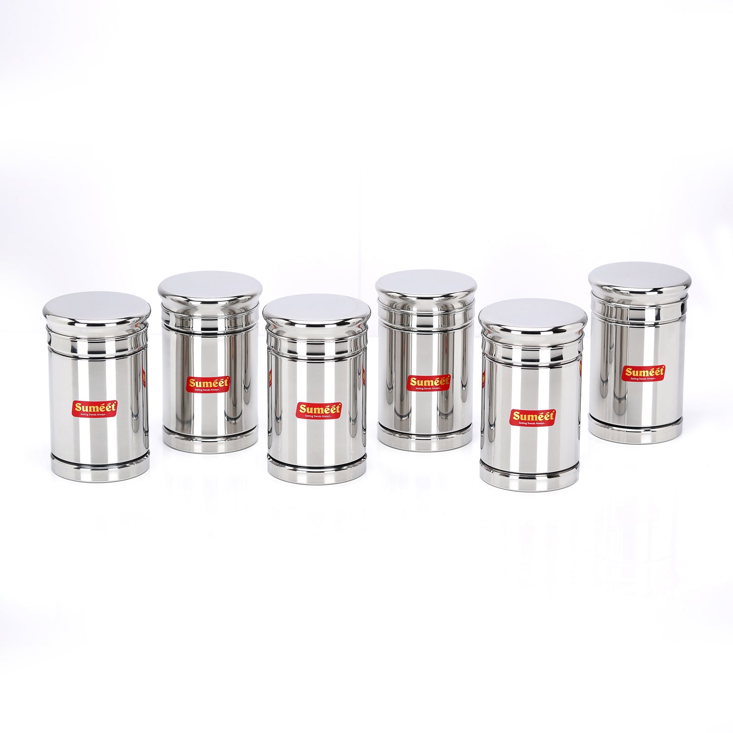 Sumeet Stainless Steel Circular Vertical Storage Container