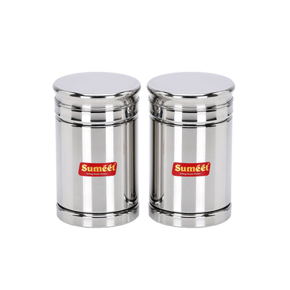 Sumeet Stainless Steel Circular Vertical Storage Container