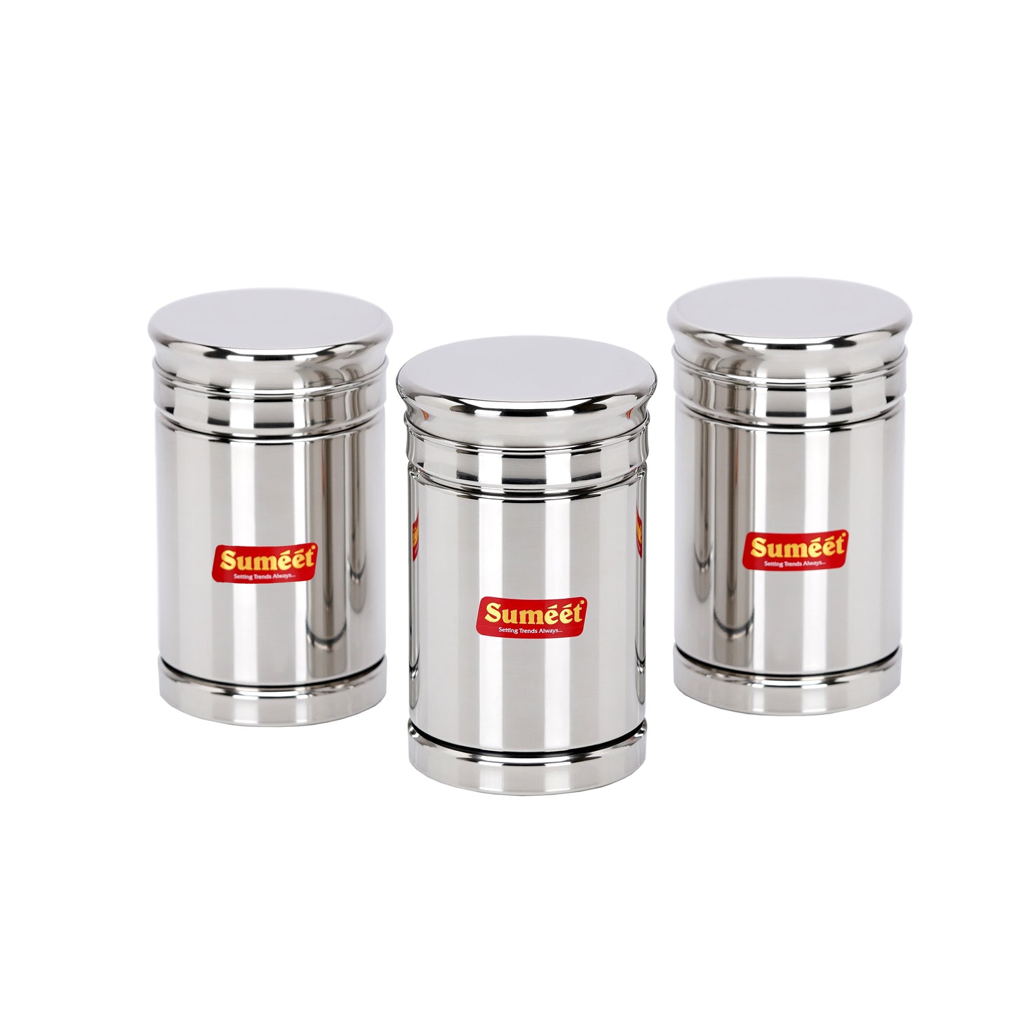 Sumeet Stainless Steel Circular Vertical Storage Container