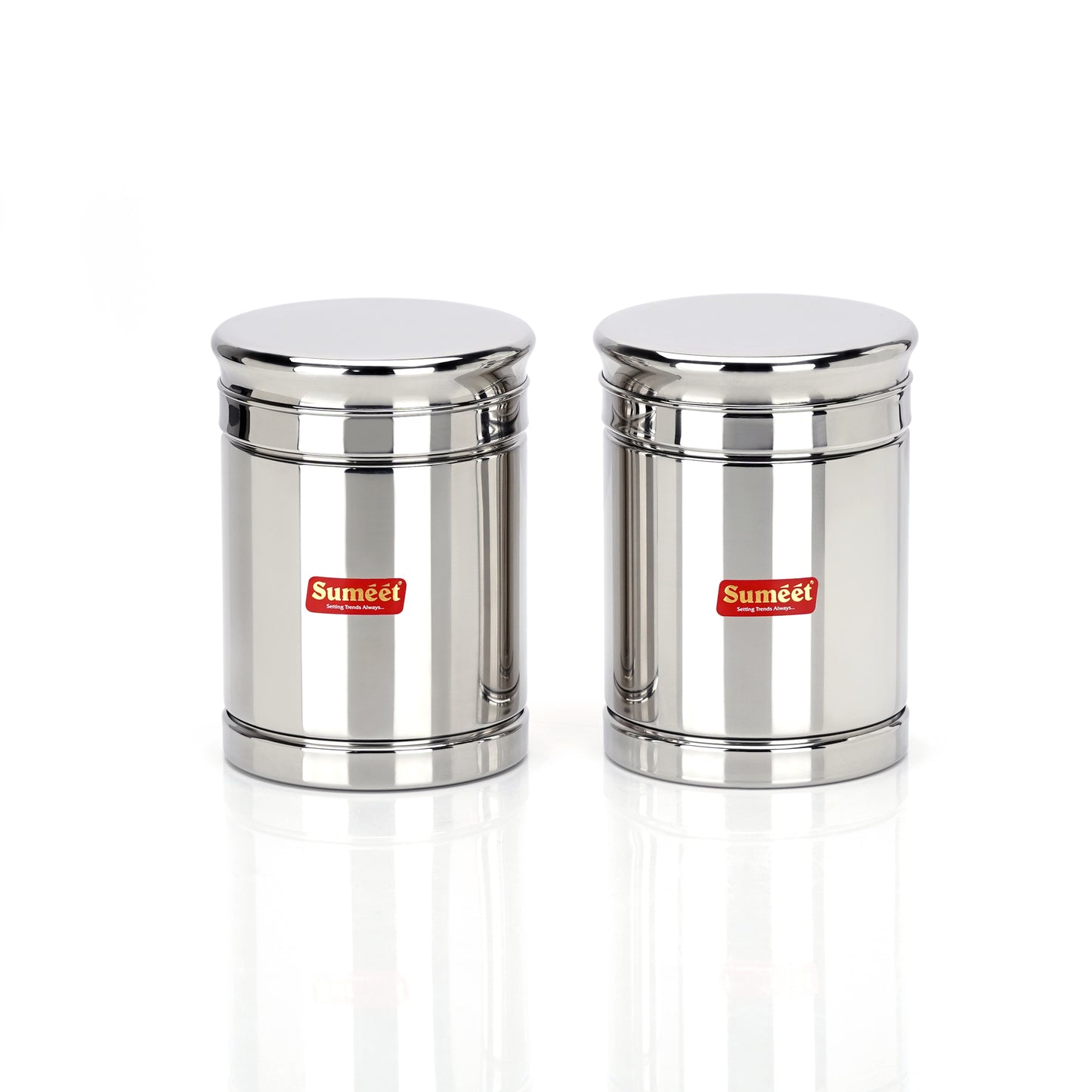 Sumeet Stainless Steel Circular Vertical Storage Container