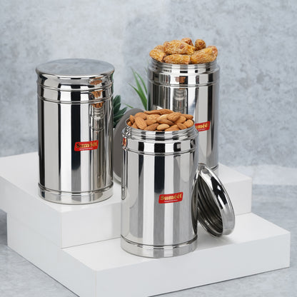 Sumeet Stainless Steel Circular Vertical Storage Container