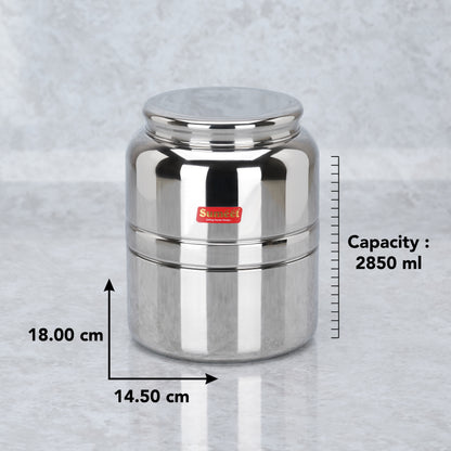 Sumeet Stainless Steel Unique Traditional Shape Extra Small Storage Containers