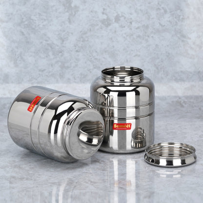 Sumeet Stainless Steel Unique Traditional Shape Extra Small Storage Containers