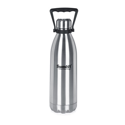 Sumeet Stainless Steel Double Walled Flask / Water Bottle, 24 Hours Hot and Cold, 1500 ml, Silver