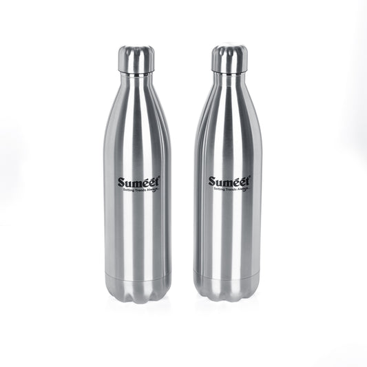 Stainless Steel Double Walled Flask / Water Bottle (2 Pcs)