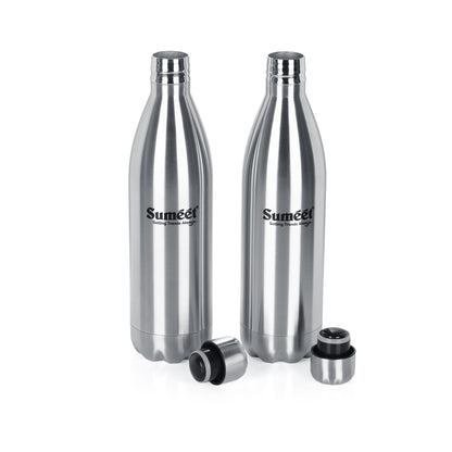 Stainless Steel Double Walled Flask / Water Bottle (2 Pcs)