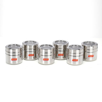 Sumeet Stainless Steel Top See Through/Transparent Lid Mini Storage Conatiner